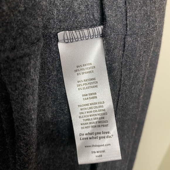 Life Is Good Heathered Charcoal Gray Cardigan - Picture 7 of 8